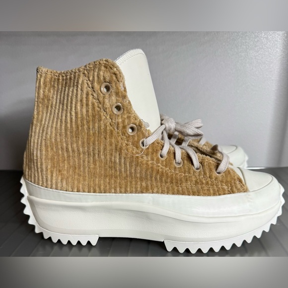 Converse run star hike platform sneakers chunky platform Corduroy High-Top NWOT - Picture 2 of 8